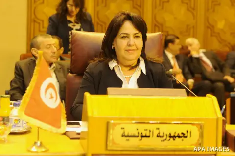 Heads of parliament for Arab countries attend a meeting at the Arab League's headquarters in the Egyptian capital, Cairo, on April 10, 2016. Photo by Stranger