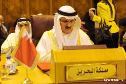Heads of parliament for Arab countries attend a meeting at the Arab League's headquarters in the Egyptian capital, Cairo, on April 10, 2016. Photo by Stranger