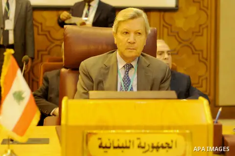 Heads of parliament for Arab countries attend a meeting at the Arab League's headquarters in the Egyptian capital, Cairo, on April 10, 2016. Photo by Stranger