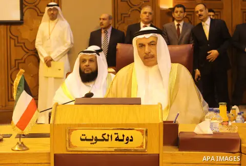 Heads of parliament for Arab countries attend a meeting at the Arab League's headquarters in the Egyptian capital, Cairo, on April 10, 2016. Photo by Stranger
