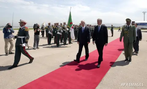 Palestinian Prime Minister Rami Hamdallah, during his visit to Algeria 17 April 2016. Photo by Prime Minister Office