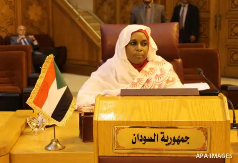 Permanent delegates of Arab countries in League of Arab States attend a meeting at the Arab League headquarters to discuss the Israeli Prime Minister's remarks Benjamin Netanyahu about Golan Heights in Cairo, Egypt, on A...