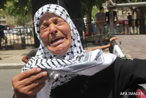 Palestinians wave national flags on May 15, 2016 in the West Bank city of Nablus during a rally to commemorate the "Nakba" or "catastrophe" in Arabic in reference to the establishment in 1948 of the state of Israel. "Nak...