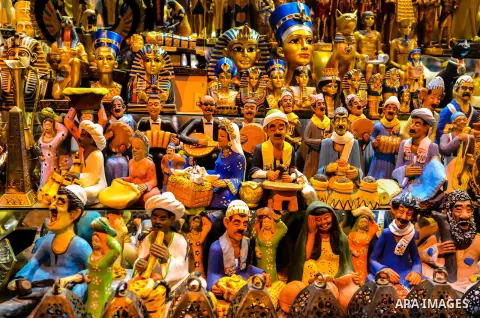 Toys displayed at market during the holy fasting month of Ramadan in the old Islamic area of Cairo, Egypt, on June 10, 2016. Ramadan is sacred to Muslims because it is during that month that tradition says the Koran was...