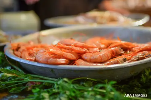 Fishes are displayed on the holy month of Ramadan at a fishes market at the Imbaba area in Cairo, Egypt, on June 11, 2016. Ramadan is sacred to Muslims because it is during that month that tradition says the Koran was re...