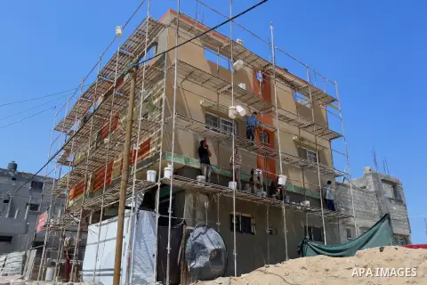 A general view show the houses, which was damaged during the 50-day Israeli war on Gaza Strip last summer, in Shejaiya neighborhood in Gaza city July 9, 2016. July 8th marks the two-year anniversary of the war between Is...