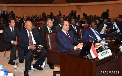 Egyptian President Abdel Fattah al-Sisi Participate in the African summit meetings, in in Kigali, Rwanda, on July 18, 2016. Photo by Egyptian President Office