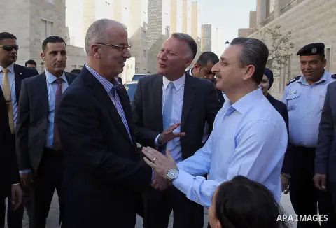 Palestinian Prime Minister, Rami Hamadallah, during his tour of Rawabi city in the West Bank city of Ramallah, on July 20, 2016. Photo by Prime Minister Office