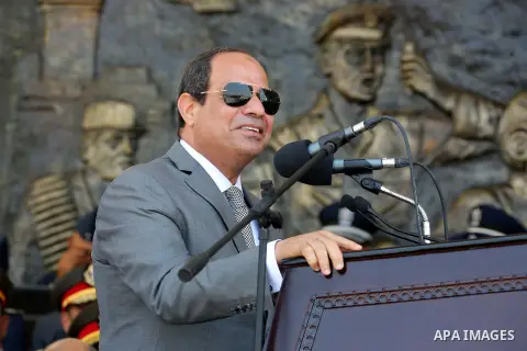 Egyptian President Abdel Fattah al-Sisi attends the graduation of 83 aviation and military science at the Air Force Academy in Cairo, Egypt July 20, 2016. Photo by Egyptian President Office