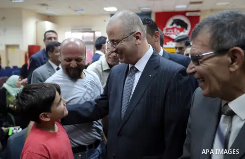 Palestinian Prime Minister, Rami Hamadallah, during his tour of Karama border crossing in the West Bank city of Jericho, on July 21, 2016. Photo by Prime Minister Office