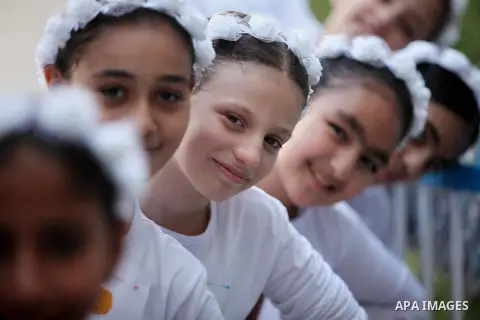 Palestinian youth enjoy as part of the activities proposed during a summer camp organised by the United Nations on July 23, 2016 in Gaza City. Photo by Ashraf Amra
