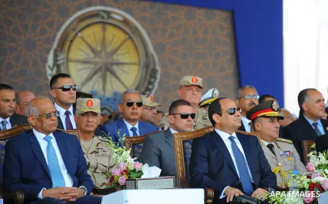 Egyptian President Abdel Fattah al-Sisi attends during the first anniversary of launching the New Suez Canal and the 60th anniversary of nationalizing the Suez Canal in Ismailia, Egypt August 6, 2016. Photo by Egyptian P...