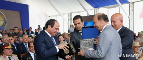 Egyptian President Abdel Fattah al-Sisi attends during the first anniversary of launching the New Suez Canal and the 60th anniversary of nationalizing the Suez Canal in Ismailia, Egypt August 6, 2016. Photo by Egyptian P...
