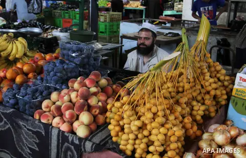 Palestinians shop at a market in Rafah in the southern Gaza strip, on August 16, 2016. Photo by Abed Rahim Khatib