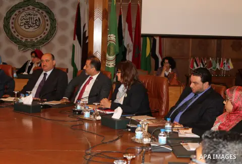 Representatives of the member states of the League of Arab States attend the meeting to mark the 47th anniversary of the burning of Al-Aqsa Mosque, at the Arab League headquarters, in Cairo, Egypt, on Aug. 21, 2016. Phot...