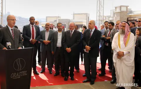 Palestinian Prime Minister, Rami Hamadallah, Inaugurates first phase of the countryside villas, in the West Bank city of Ramallh, on Aug 22, 2016. Photo by Prime Minister Office
