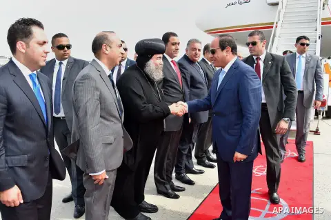 Egyptian President Abdel Fattah al-Sisi arrives to JFK Airport in New York to attend the United Nations General Assembly September 18, 2016. Photo by Egyptian President Office