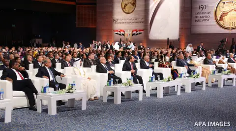 Egyptian President Abdel Fattah al-Sisi attends a ceremony of 150th anniversary of Egyptian parliament, in Cairo, Egypt, on Oct. 09, 2016. Photo by Egyptian President Office