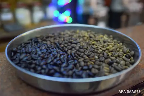 A coffee roastery are seen in a factory, in Cairo, Egypt on October 11, 2016. The shop of Abdul Salam Al-banan is one of the oldest shops of the coffee industry in Egypt. Photo by Amr Sayed