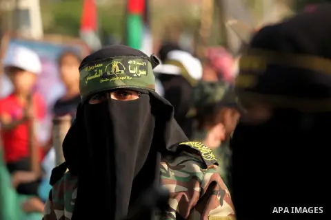 Palestinians attend a rally marking the 29th anniversary of the foundation of the Islamic Jihad movement in Gaza City October 21, 2016. Photo by Ashraf Amra