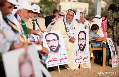 Palestinians attend a rally marking the 29th anniversary of the foundation of the Islamic Jihad movement in Gaza City October 21, 2016. Photo by Ashraf Amra