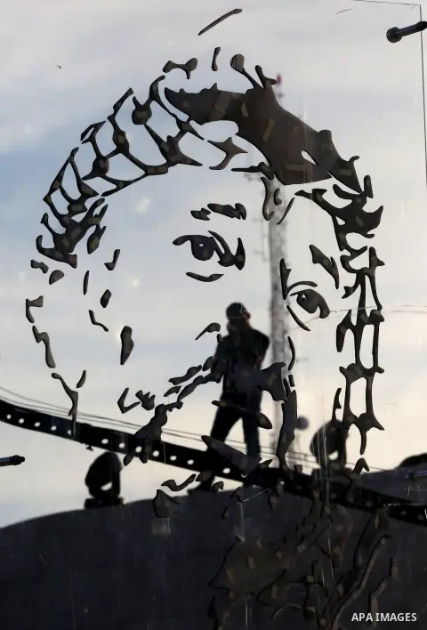 A Palestinian man attends inauguration ceremony of late Palestinian leader Yasser Arafat's Museum in the West Bank city of Ramallah on November 9, 2016. The Yasser Arafat Museum opened in Ramallah, shedding light on the...