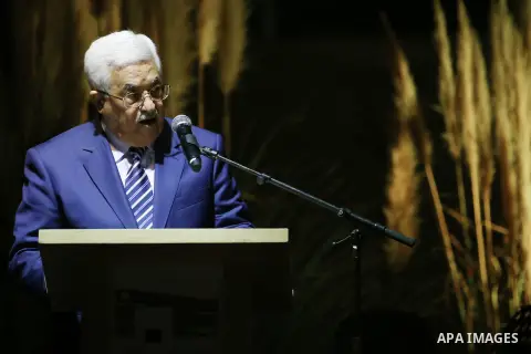 Palestinian President Mahmud Abbas delivers a speech during the inauguration ceremony of late Palestinian leader Yasser Arafat's Museum in the West Bank city of Ramallah on November 9, 2016. The Yasser Arafat Museum open...