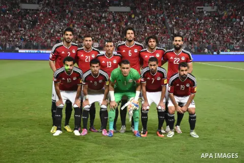 Egypt v Ghana compete during the 2018 World Cup qualifying Group E football match between Egypt and Ghana at the Borg el-Arab Stadium near Alexandria on November 13, 2016. Photo by Stringer