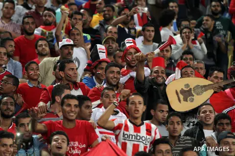 Egypt v Ghana compete during the 2018 World Cup qualifying Group E football match between Egypt and Ghana at the Borg el-Arab Stadium near Alexandria on November 13, 2016. Photo by Stringer