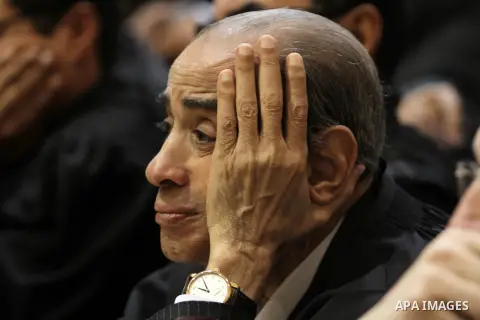 Egyptian Lawyer Farid el-Deeb attends the trial of Alaa and Gamal Mubarak, the sons of former former president Hosni Mubarak in Cairo on November 19, 2016. Cairo Criminal Court held at Police Academy adjourned Gamal and...