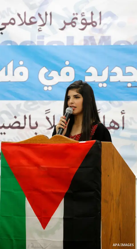 Palestinian Journalists attend the first Media conference, at Palestine technical college in the West Bank city of Hebron, on Nov. 20, 2016. Photo by Wisam Hashlamoun