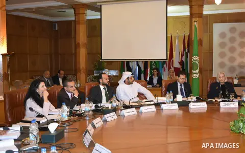 Arab foreign Ministers attend a meeting of the Arab League foreign Ministers in the Egyptian capital Cairo, on November 21, 2016. Photo by Stringer