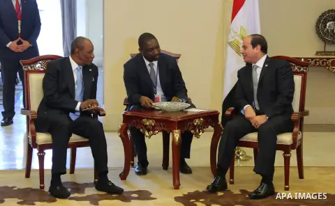 Egyptian President Abdel Fattah al-Sisi, participates in the African summit meetings, in Malabo, Guinea, on November 23, 2016. Photo by Egyptian President Office