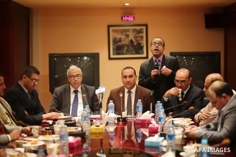 Palestinian Journalists visit the headquarters of Middle East News Agency "Mena" in Cairo, Egypt, on Nov. 24. 2016. Photo by Yasser Qudih
