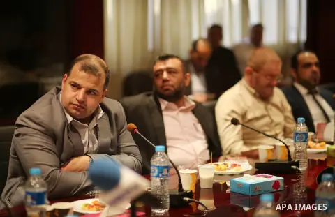 Palestinian Journalists visit the headquarters of Middle East News Agency "Mena" in Cairo, Egypt, on Nov. 24. 2016. Photo by Yasser Qudih