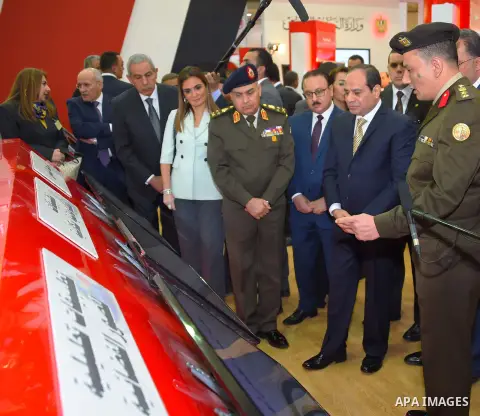 Egyptian President Abdel Fattah al-Sisi attends the opening ceremony of Cairo international exhibition for information and communication technology, in Cairo, Egypt, on Nov. 27, 2016. Photo by Egyptian President Office