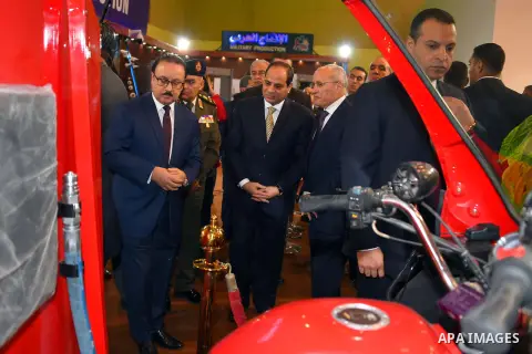 Egyptian President Abdel Fattah al-Sisi attends the opening ceremony of Cairo international exhibition for information and communication technology, in Cairo, Egypt, on Nov. 27, 2016. Photo by Egyptian President Office