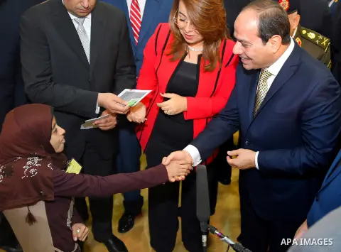 Egyptian President Abdel Fattah al-Sisi attends the opening ceremony of Cairo international exhibition for information and communication technology, in Cairo, Egypt, on Nov. 27, 2016. Photo by Egyptian President Office