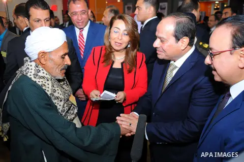 Egyptian President Abdel Fattah al-Sisi attends the opening ceremony of Cairo international exhibition for information and communication technology, in Cairo, Egypt, on Nov. 27, 2016. Photo by Egyptian President Office