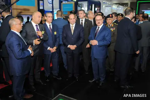 Egyptian President Abdel Fattah al-Sisi attends the opening ceremony of Cairo international exhibition for information and communication technology, in Cairo, Egypt, on Nov. 27, 2016. Photo by Egyptian President Office