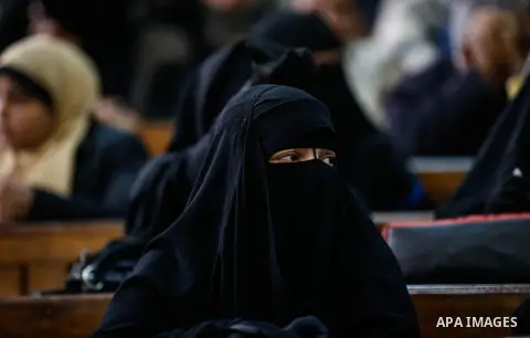 Relatives of Ansar Bait Al-Maqdis group attend their trial in Cairo on December 6, 2016, on charges of assassination of police officers, attempted assassination of interior minister Mohamed Ibrahim and explosions near se...