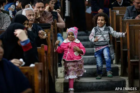 Relatives of Ansar Bait Al-Maqdis group attend their trial in Cairo on December 6, 2016, on charges of assassination of police officers, attempted assassination of interior minister Mohamed Ibrahim and explosions near se...
