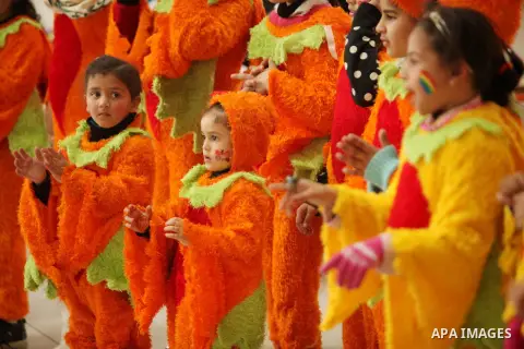 Children of Palestinian prisoners in Israeli jails play during an entertaining day in Gaza City on January 25, 2017. Photo by Ashraf Amra