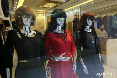 Palestinians shop in a new indoor shopping mall in the Gaza Strip, on February 23, 2017. In a welcome sign of normalcy, the first-of-its-kind indoor shopping mall -- complete with an international retail chain, three-sto...