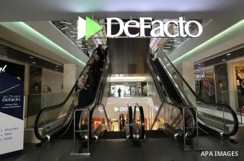 Palestinians shop in a new indoor shopping mall in the Gaza Strip, on February 23, 2017. In a welcome sign of normalcy, the first-of-its-kind indoor shopping mall -- complete with an international retail chain, three-sto...