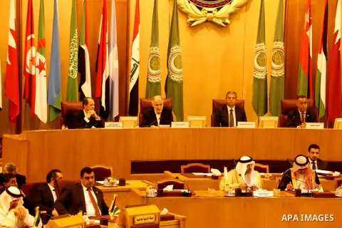 Arab youth Ministers attend the meeting of the Council of Ministers of Youth and Sports, in Cairo, Egypt, on April 10, 2017. Photo by Stringer