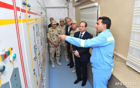 Egyptian President Abdel Fattah al-Sisi visits the Qena Province, some 650 km south of Cairo, Egypt, on May 14, 2017. Photo by Egyptian President Office