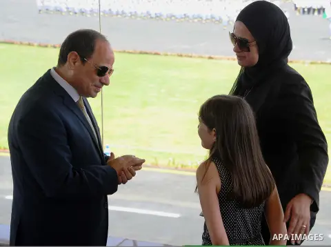 Egyptian President Abdel Fattah al-Sisi attends a graduation ceremony of the police officers academy in Cairo, Egypt July 19, 2017. Photo by Egyptian President Office