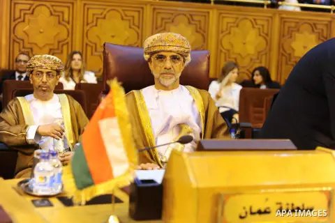 Oman Foreign Minister attends the Arab Foreign Ministers extraordinary meeting to discuss the situation in Jerusalem, in Cairo, Egypt July 27, 2017. Photo by Amr Sayed