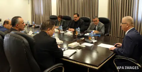 Palestinian Prime Minister, Rami hamadallah, chairs the First meeting of the National Team for Administrative Development, in the West Bank city of Ramallah on August 10, 2017. Photo by Prime Minister Office